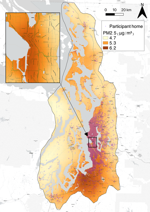 Pollution levels in Puget Sound region.