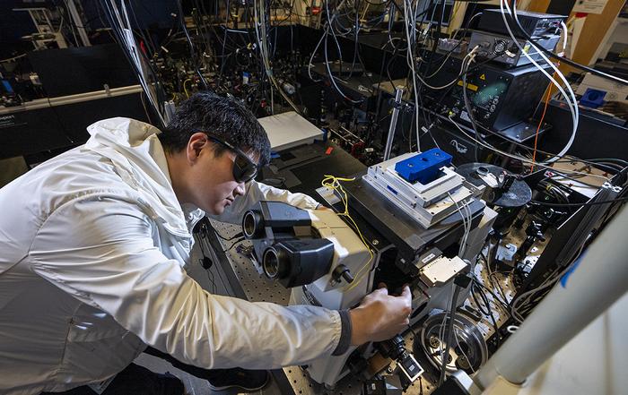 Laser room at Berkeley Lab’s Molecular Foundry