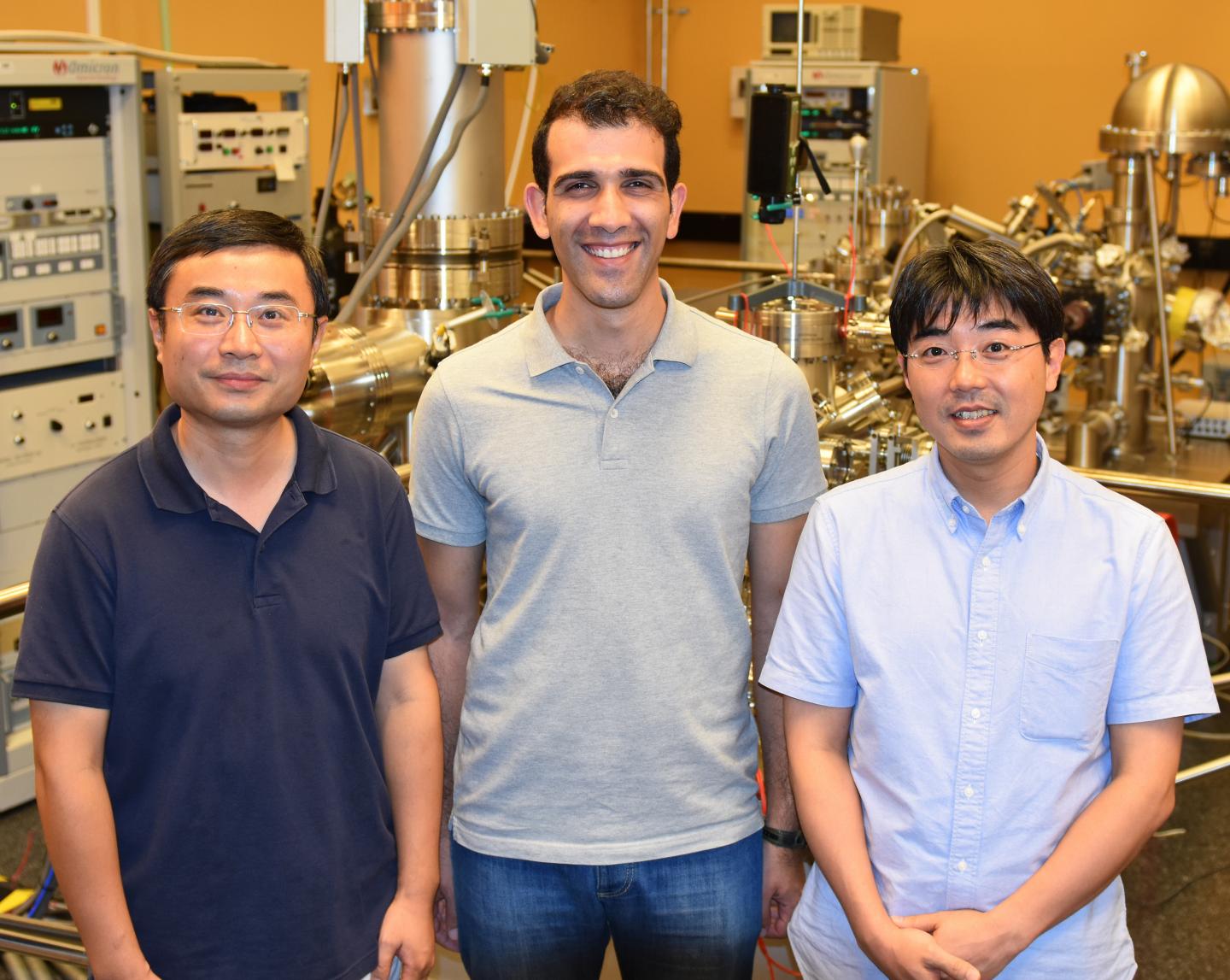 Yabing Qi, Zafer Hawash, and Dr. Luis K. Ono, Okinawa Institute of Science and Technology