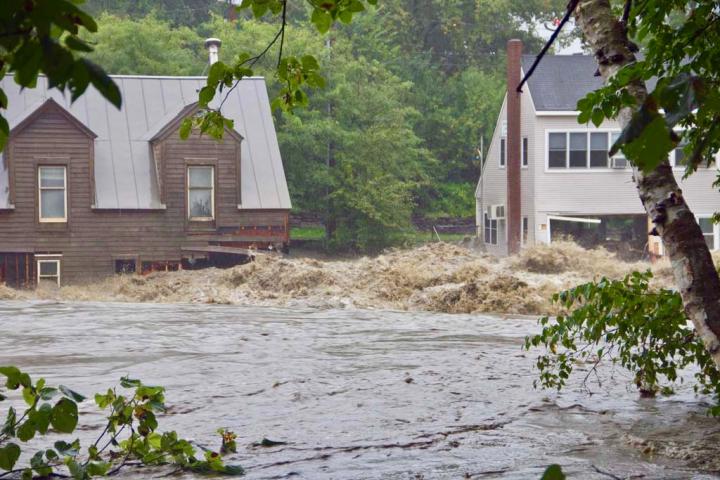 Floodwaters from Tropical Storm Irene in Vermont (Aug. 2011)