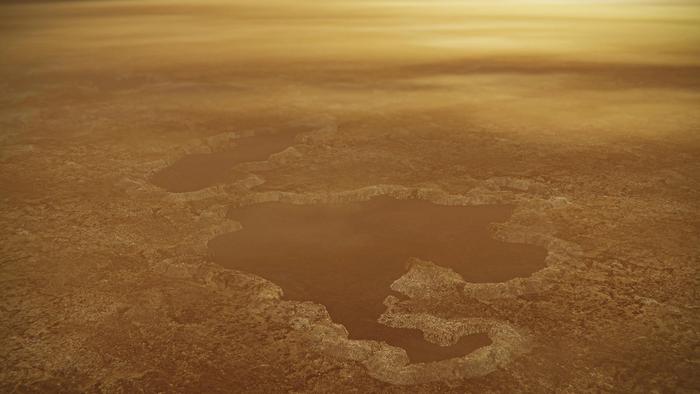 Artist's conception of Titan's surface