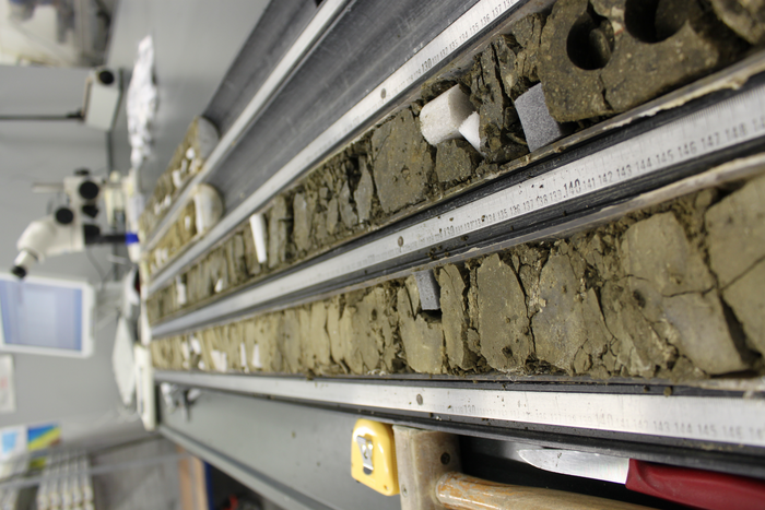 Volcanic ash layers and lavas in the laboratories of the Integrated Ocean Drilling Program’s (IODP) Bremen Core Repository.