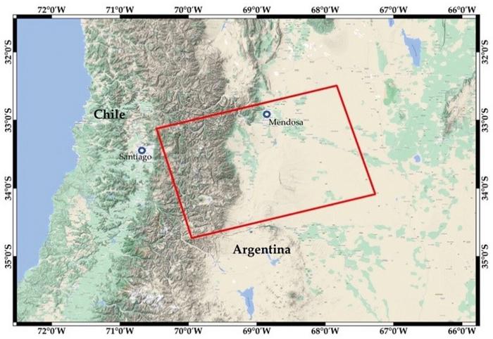 Region of interest used in the study.