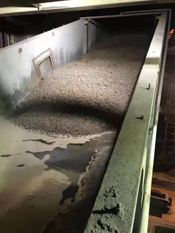 Coal ash from the boiler in a coal-fired thermal power plant.