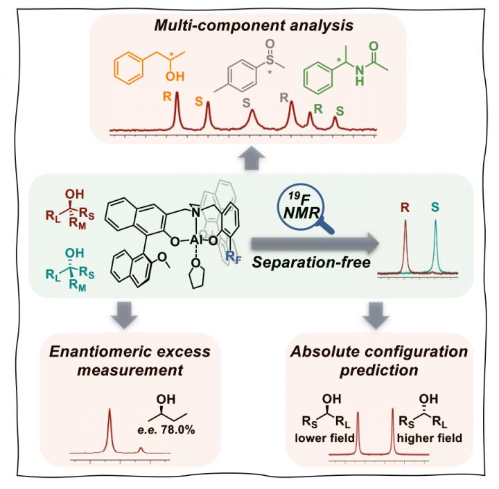 Mechanism and Utilities of the <sup>19</sup>F NMR-based Separation-free Enantiodifferentiation