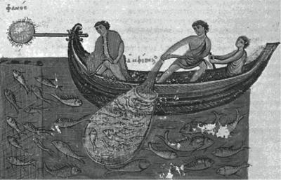 Night Fishing with a Lamp and a Net, 11th Century