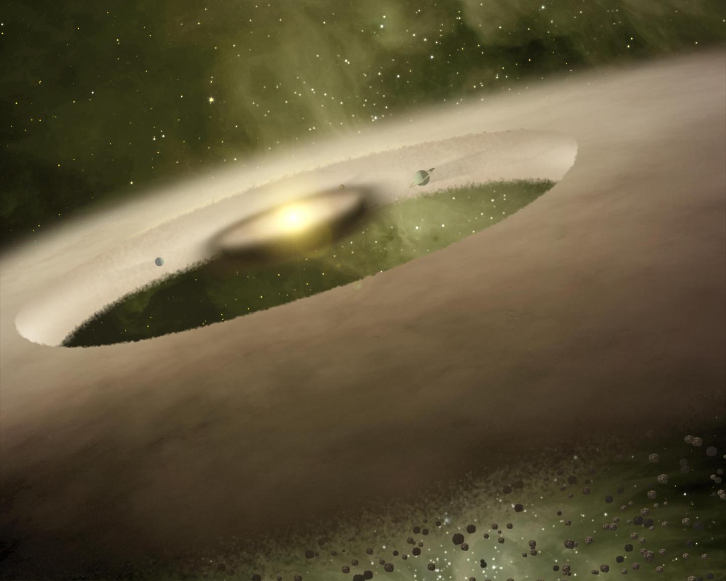 An Artist's Impression of a Young Star System