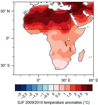 Temperature Anomalies Over Africa.