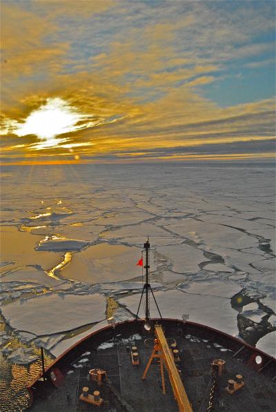 Sun Over Arctic Ocean