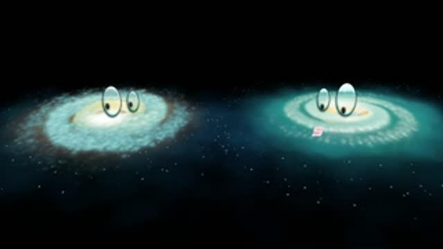 Animation: When Cosmic Giants Meet Galactic Dwarfs