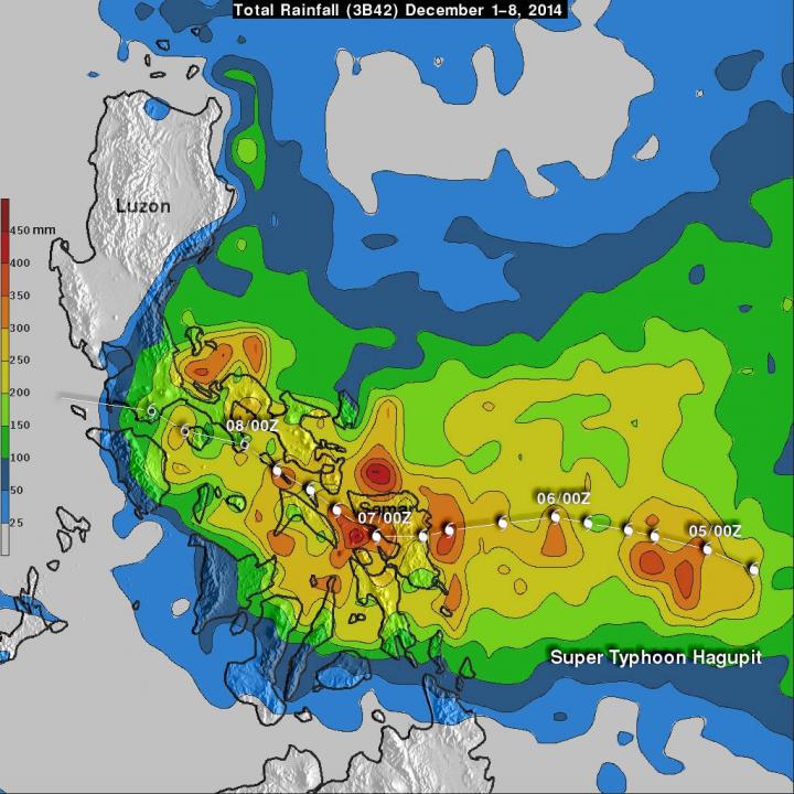 TRMM Rainfall Analysis of Hagupit
