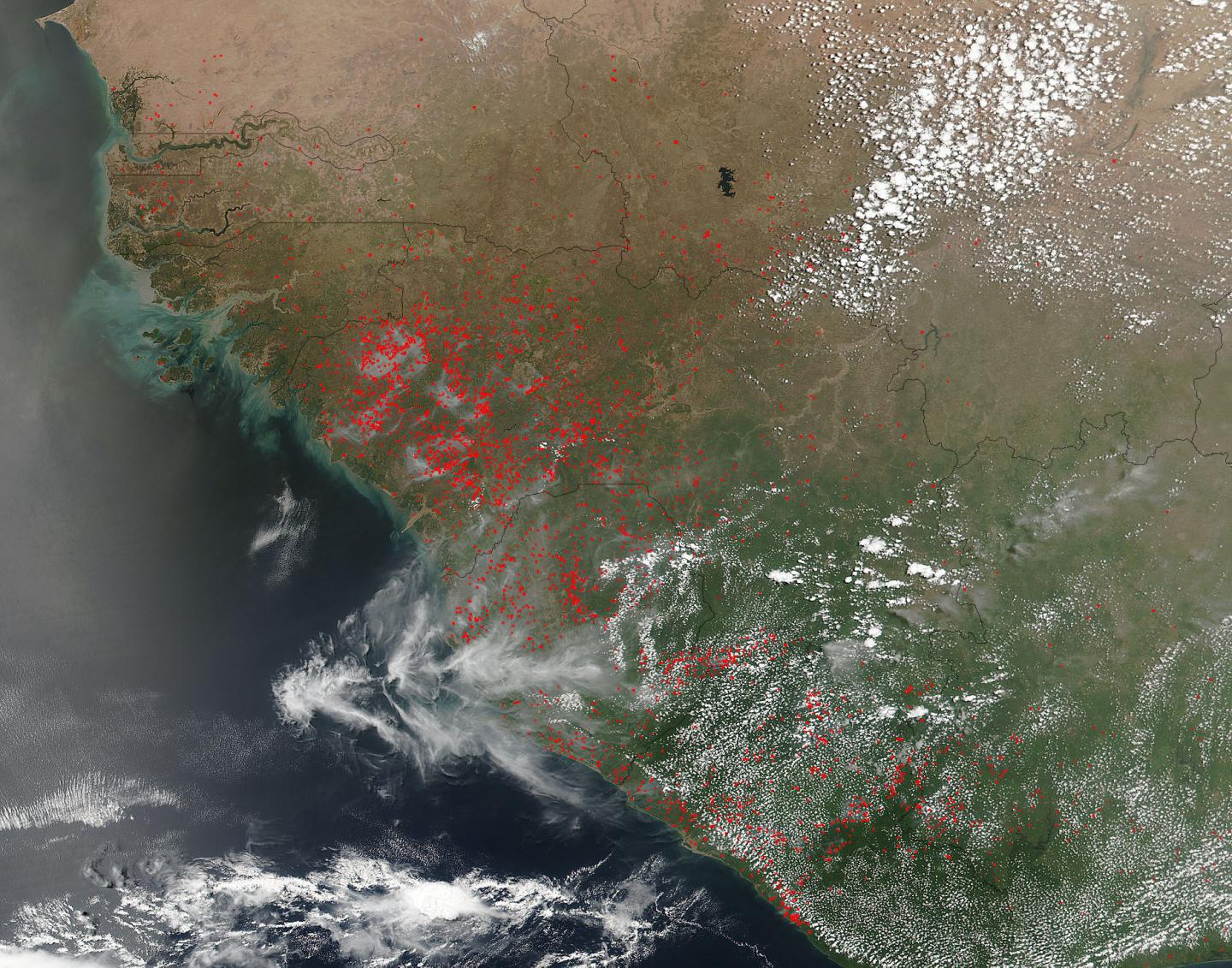 Fires Cover Large Portions of West Africa