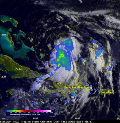 TRMM Image of Cristobal (1 of 2)