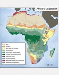 Map Showing Vegetation of Africa