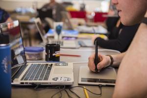 Student at laptop