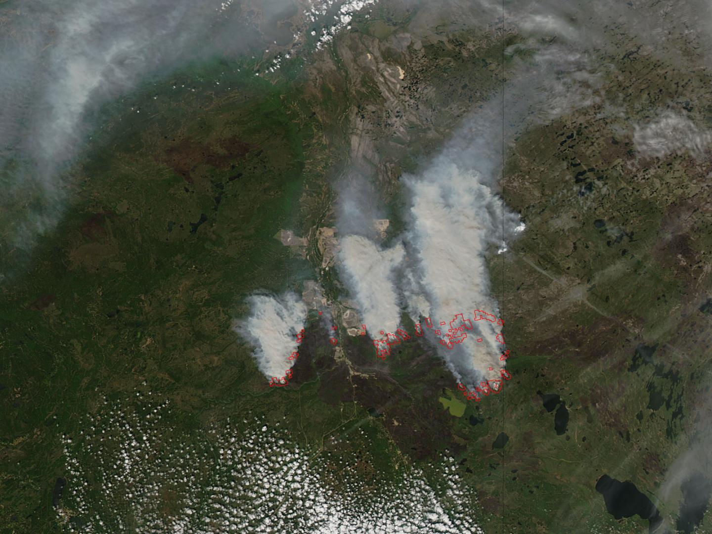 Aqua Image of Ft. McMurray Fires