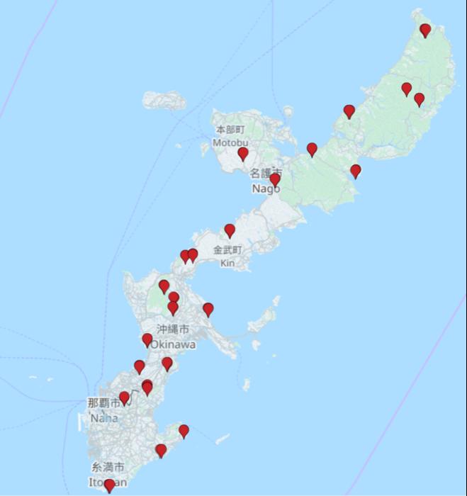 he sites used in this study are part of the Okinawa Environmental Observation Network (OKEON) project