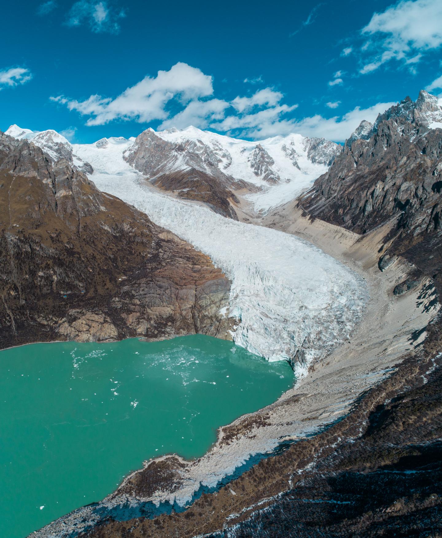 Glacial lake in the Himalayan region