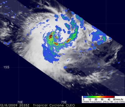 TRMM Captures Cleo's Heavy Rainfall
