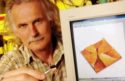 Walt de Heer with Graphene Device