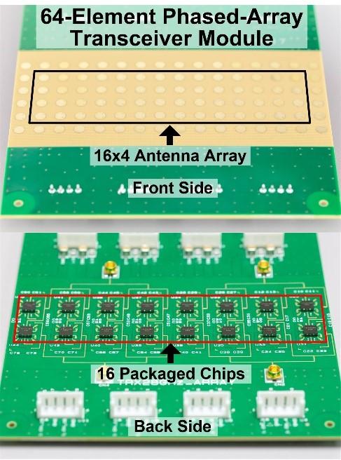 Printed Circuit Board with 64 Antenna Elements