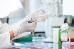 Work in the cell culture laboratory