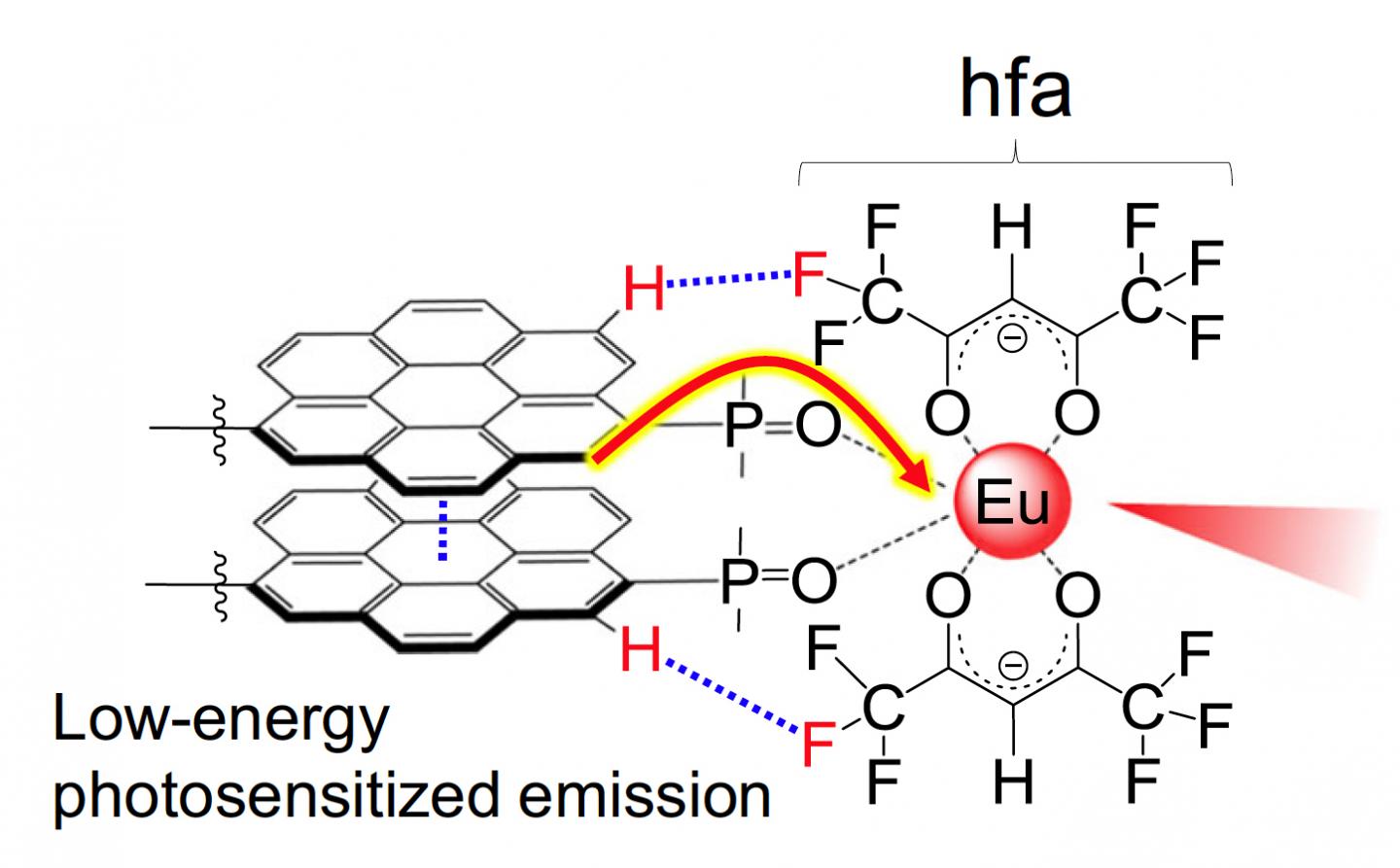 The Eu(III) Complex Containing the Stacked Nanocarbon Structure