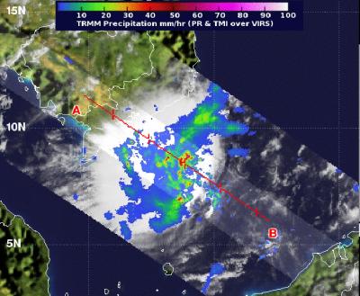 NASA's TRMM Satellite Flew over Tropical Depression 25W
