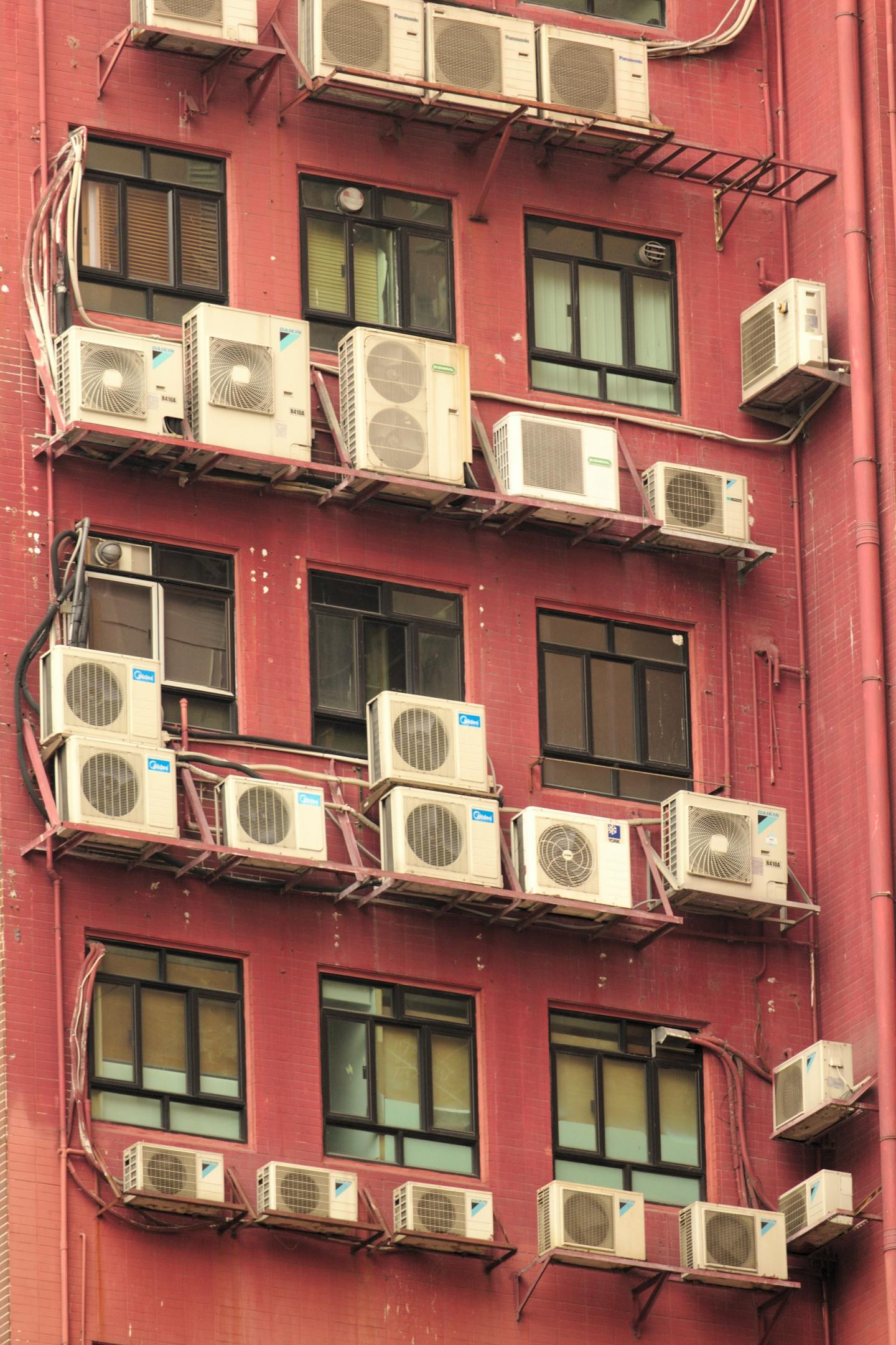 Air conditioners in Hong Kong.