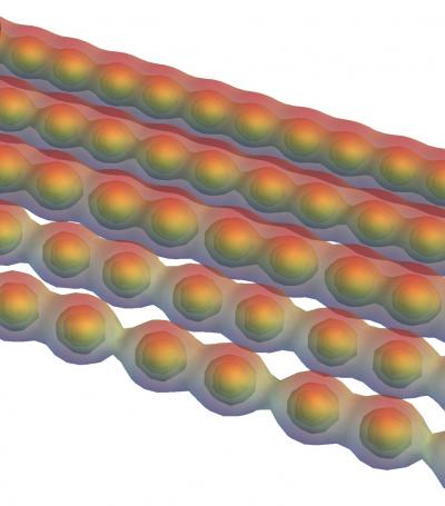 Carbyne Turns From a Metal To a Semiconductor When Stretched