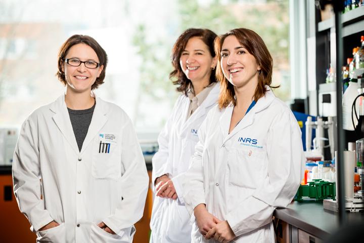 Professor Géraldine Delbès and her team at the INRS in Montreal