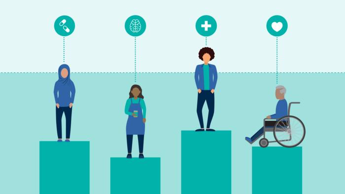 Health care inequality illustration