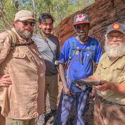 Researchers rock art site