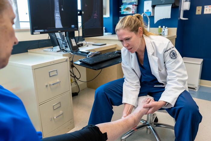 Dr. Lauren Geaney with patient