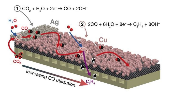 A New Tandem Catalyst Converts Carbon Dioxide into Valuable Multicarbon Products More Selectively