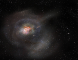 Artist’s impression of a post-starburst galaxy