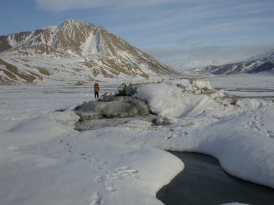 Lost Hammer Spring on Axel Heiberg Island, Nunavut Territory, Canada