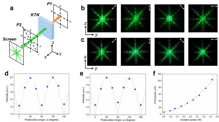 SHG Image and Intensity along Different Polarization in KTN Crystal