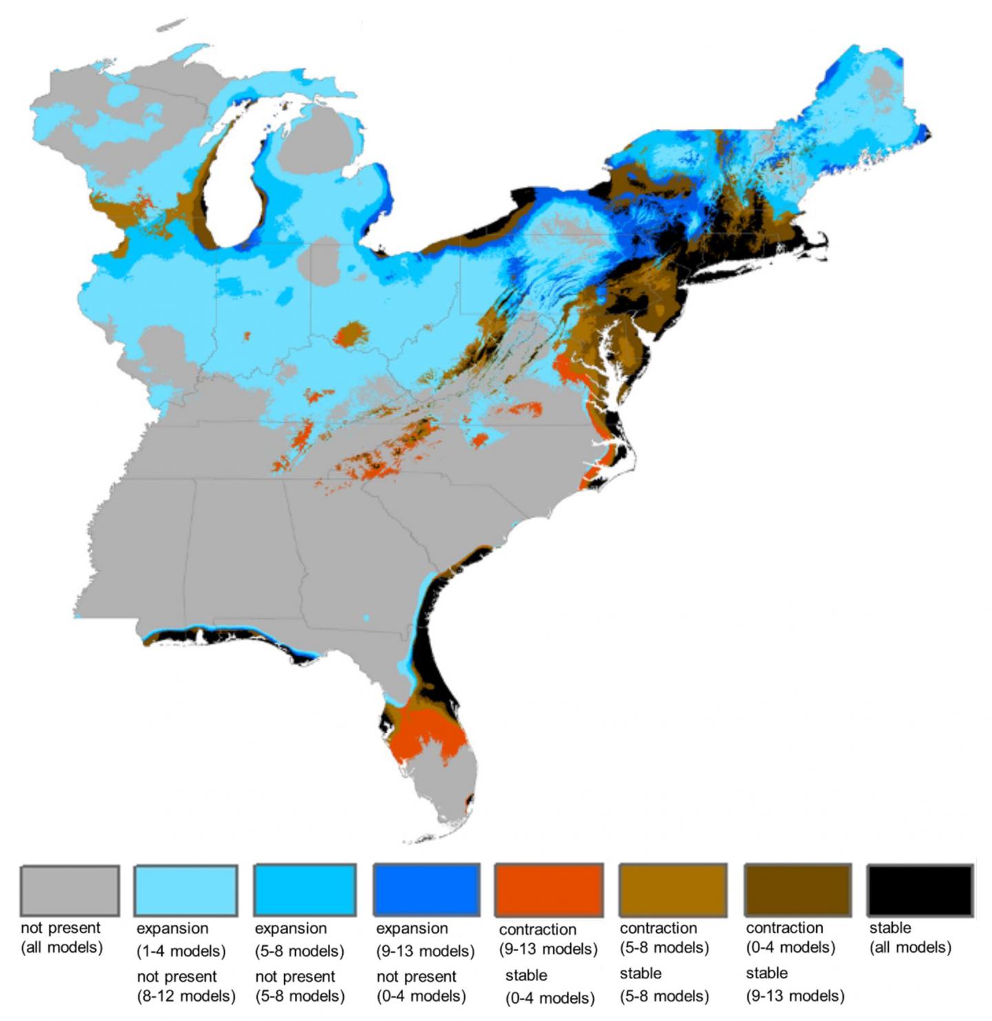 Ragweed Distribution in the 2050s