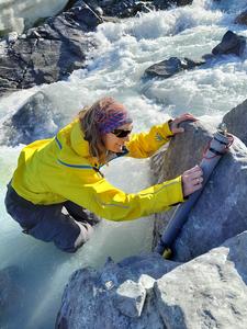 Installing a river monitoring station