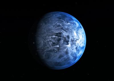 Artist's Impression of the Deep Blue Planet HD 189733B