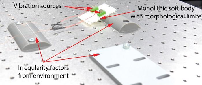 Figure 2. Leafbot’s navigational skills and self-adjustment across irregular surfaces in different environments