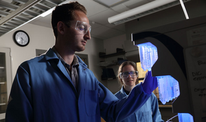 UVA chemical engineering Ph.D. student Vince Gray and assistant professor Rachel Letteri