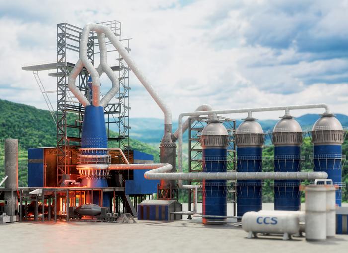 Integration of blast furnace, coke oven, and recycling of process gases and process heat reduces CO2 emission of steel production. (Graphics: SMS group)