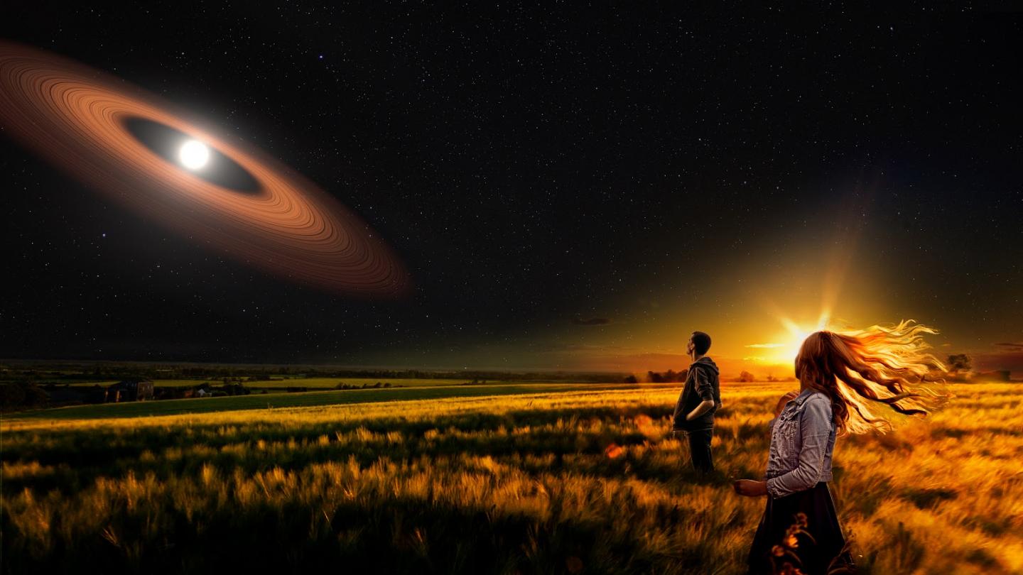 Illustration: Ancient White Dwarf Star Encircled by a Mysterious Set of Dusty Rings