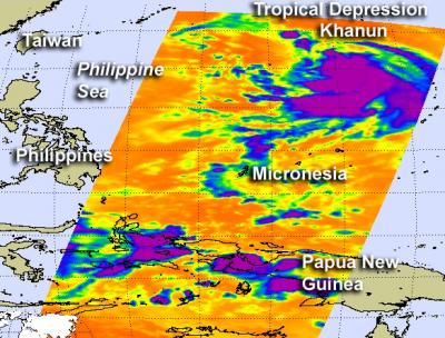 NASA's Infrared Look at Tropical Cyclone Khanun