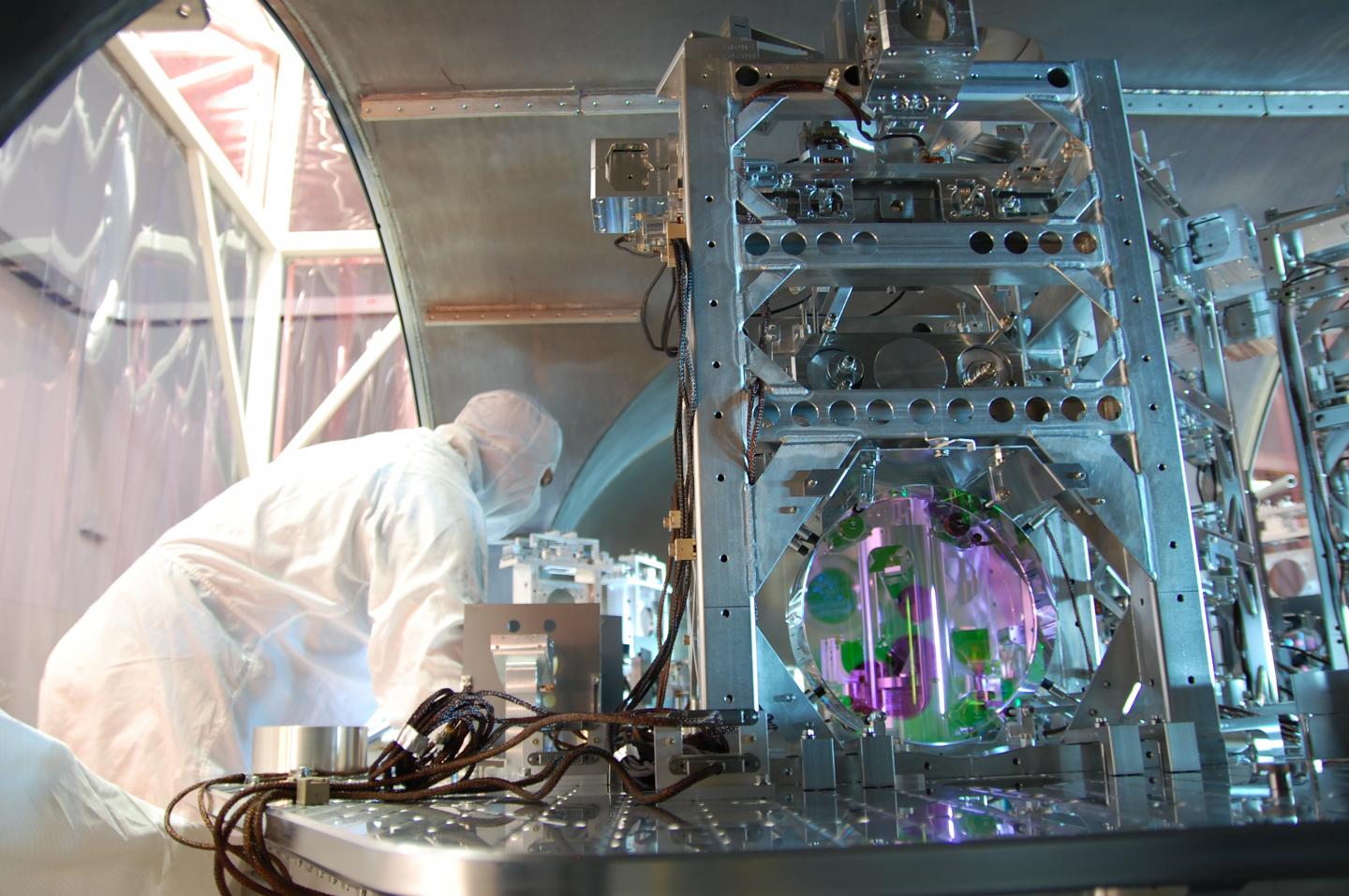A Technician Works on 1 of LIGO's Optics