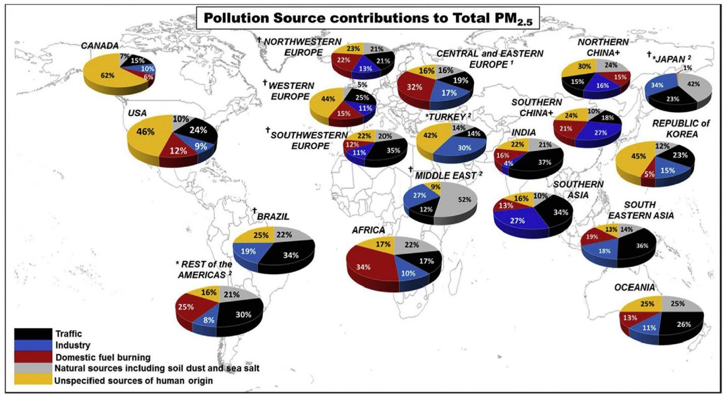 Pollution Source Contributions to Total PM2.5