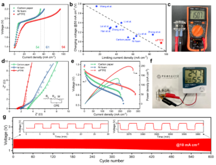 The outcome of electrochemical mass spectrometry tests  (Image by Tan's team)