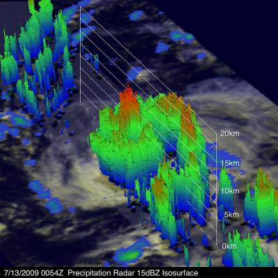 A 3-D TRMM image of Hurricane Carlos